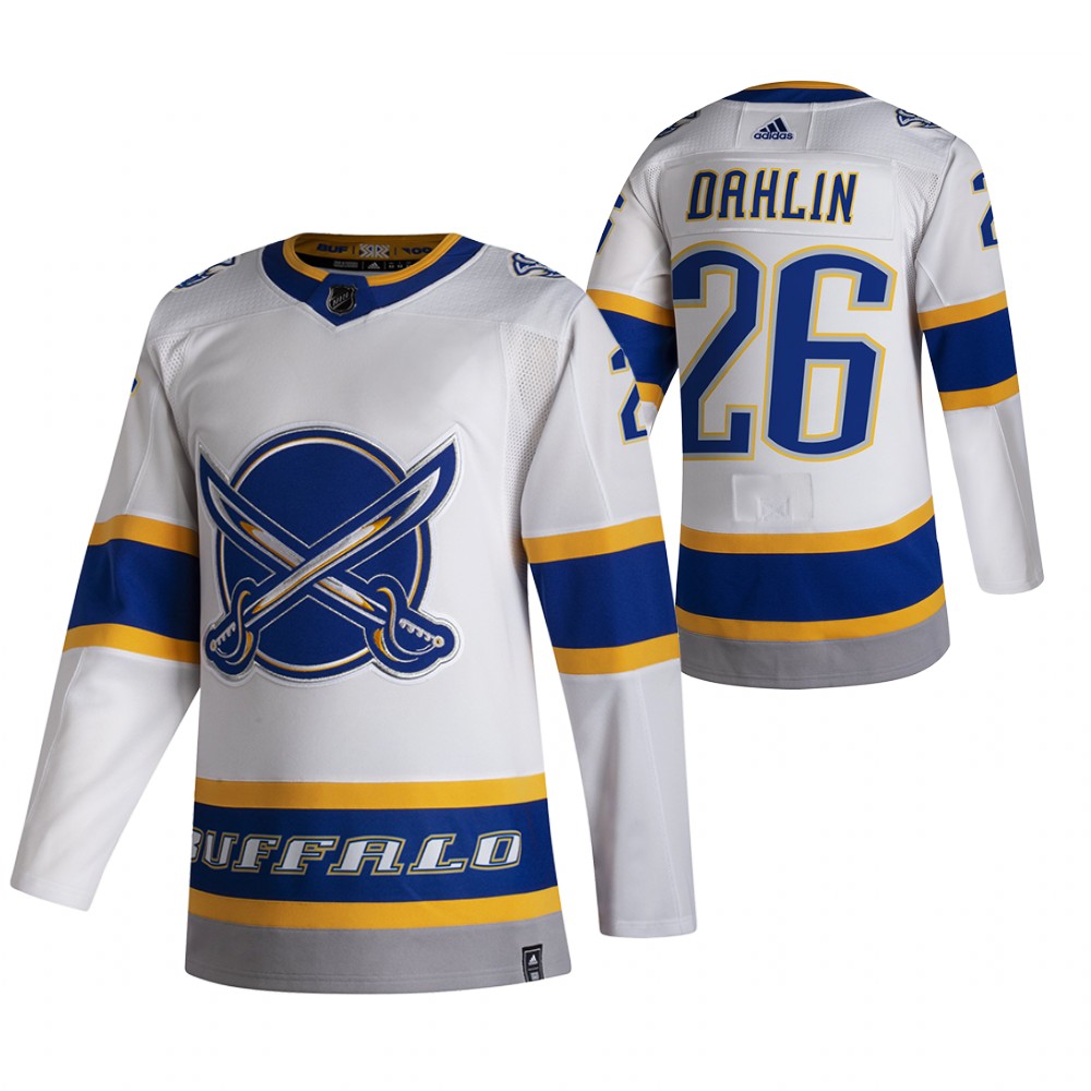 2021 Adidias Buffalo Sabres #26 Rasmus Dahlin White Men Reverse Retro Alternate NHL Jersey